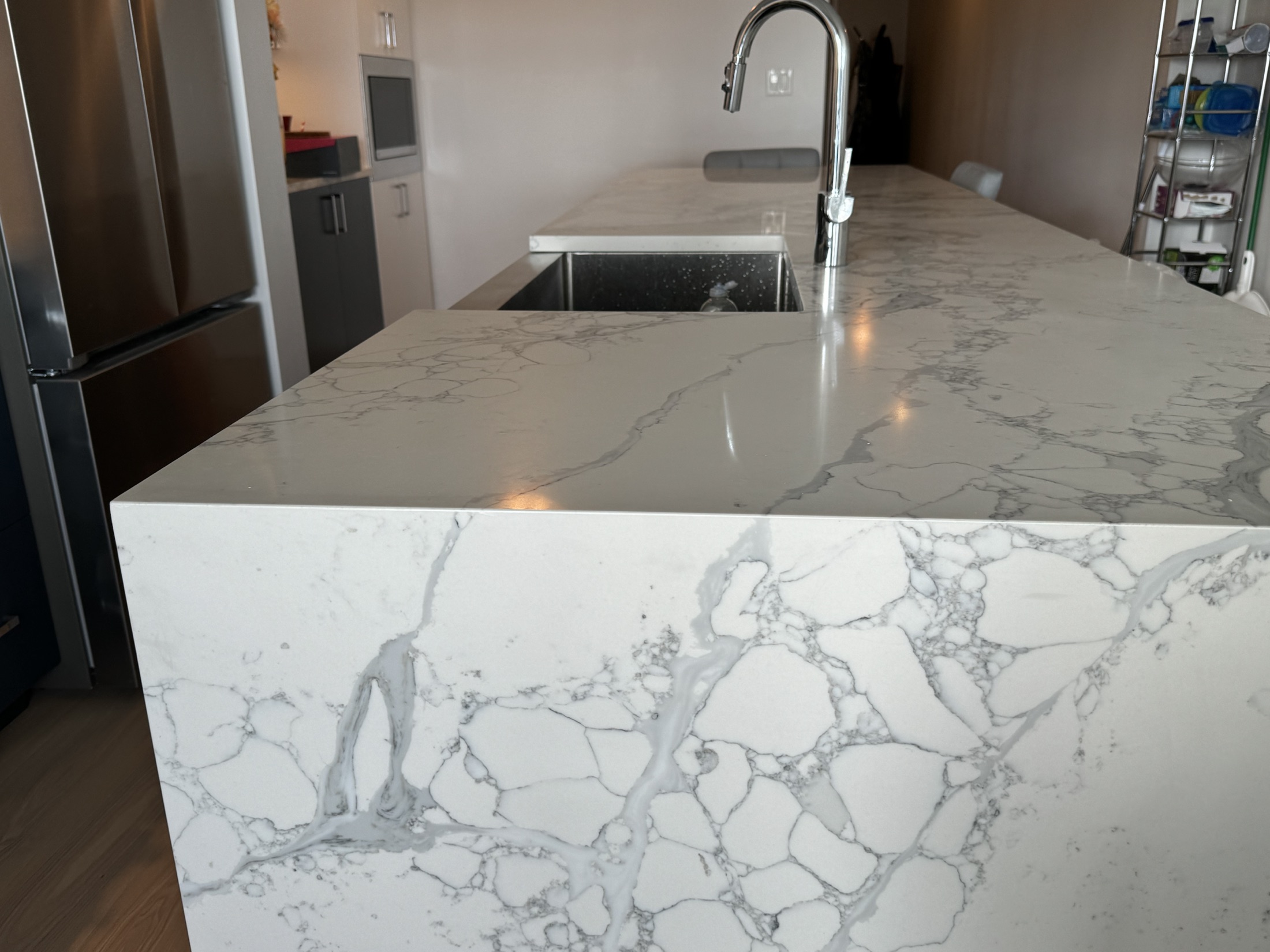 Renovated Wende kitchen and bar area, New Westminster